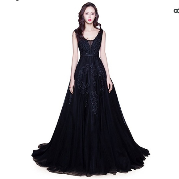 black gala dress